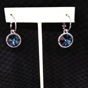 Hoops Sapphire Blue SWAROVSKI Crystal EARRINGS